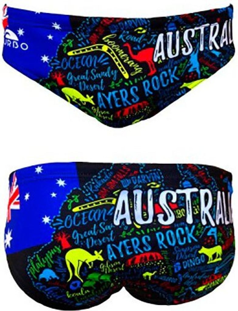 Turbo Australia Draw Badeslip Blau 4XL Mann Blau 4XL