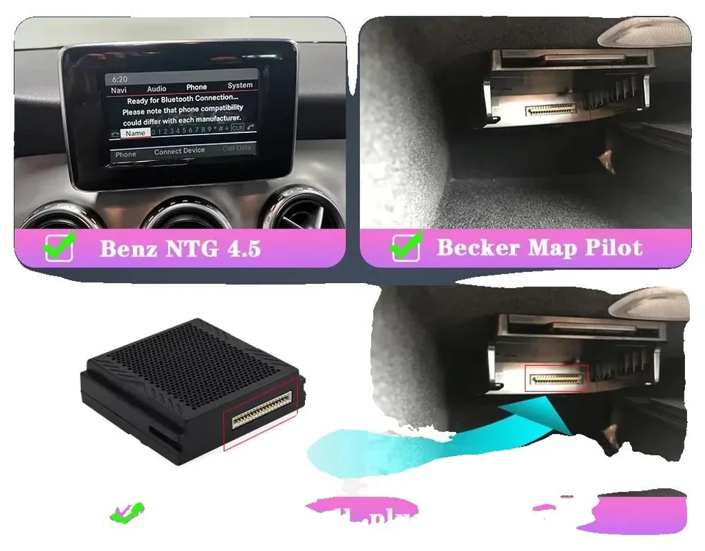 Module CarPlay sans fil pour NTG 4.5 Becker Map Pilot Mercedes-Benz