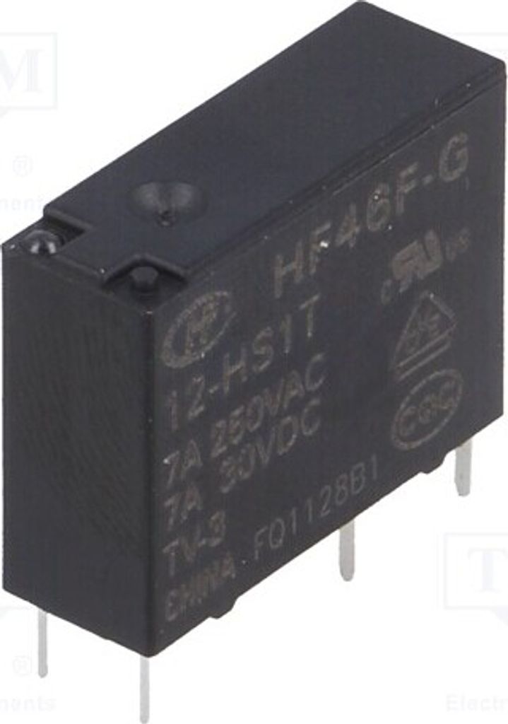 1x Relais: elektromagnetisch  USpule : 12VDC  7A/250VAC Produktbild 