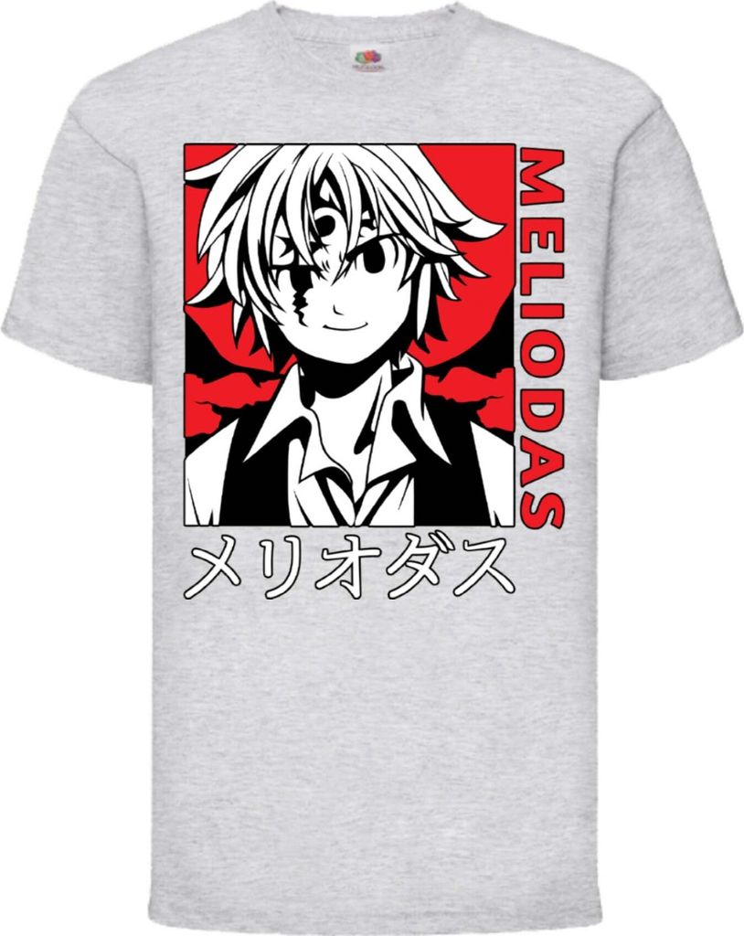 Kinder T-Shirt The Seven Anime Deadly Manga Sins Meliodas 04 Sins Meliodas, 3-4 Jahr - 104 / Grau