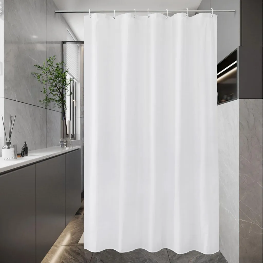 Tenda Doccia Stretta 100x180 Bianco Antimuffa Tessuto Impermeabile