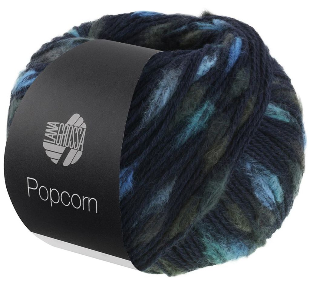 Lana Grossa - Popcorn 0007 nachtblau hellblau dunkelblau Produktbild 