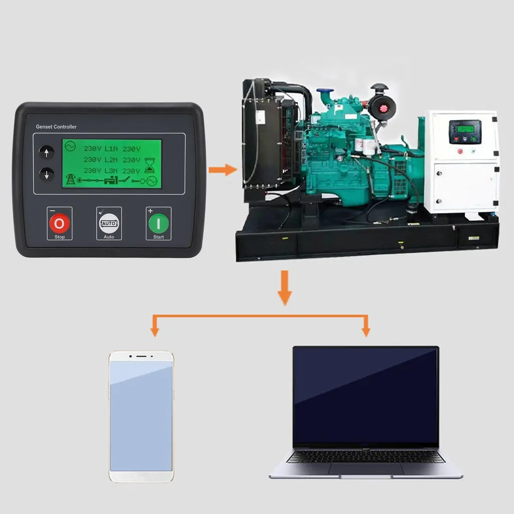 Commande de groupe électrogène triphasé 600V avec écran LCD intégré - 15
