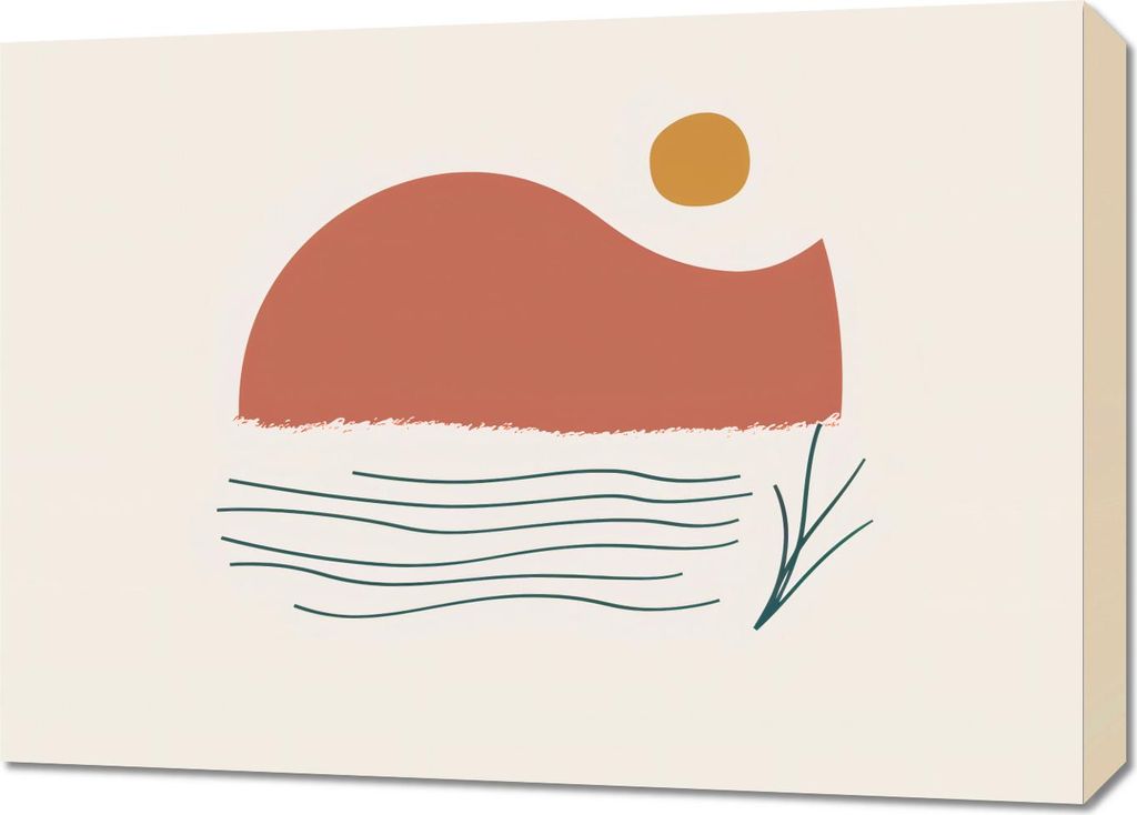 Bild 70x50cm Serenade des Untergangs der Sonne