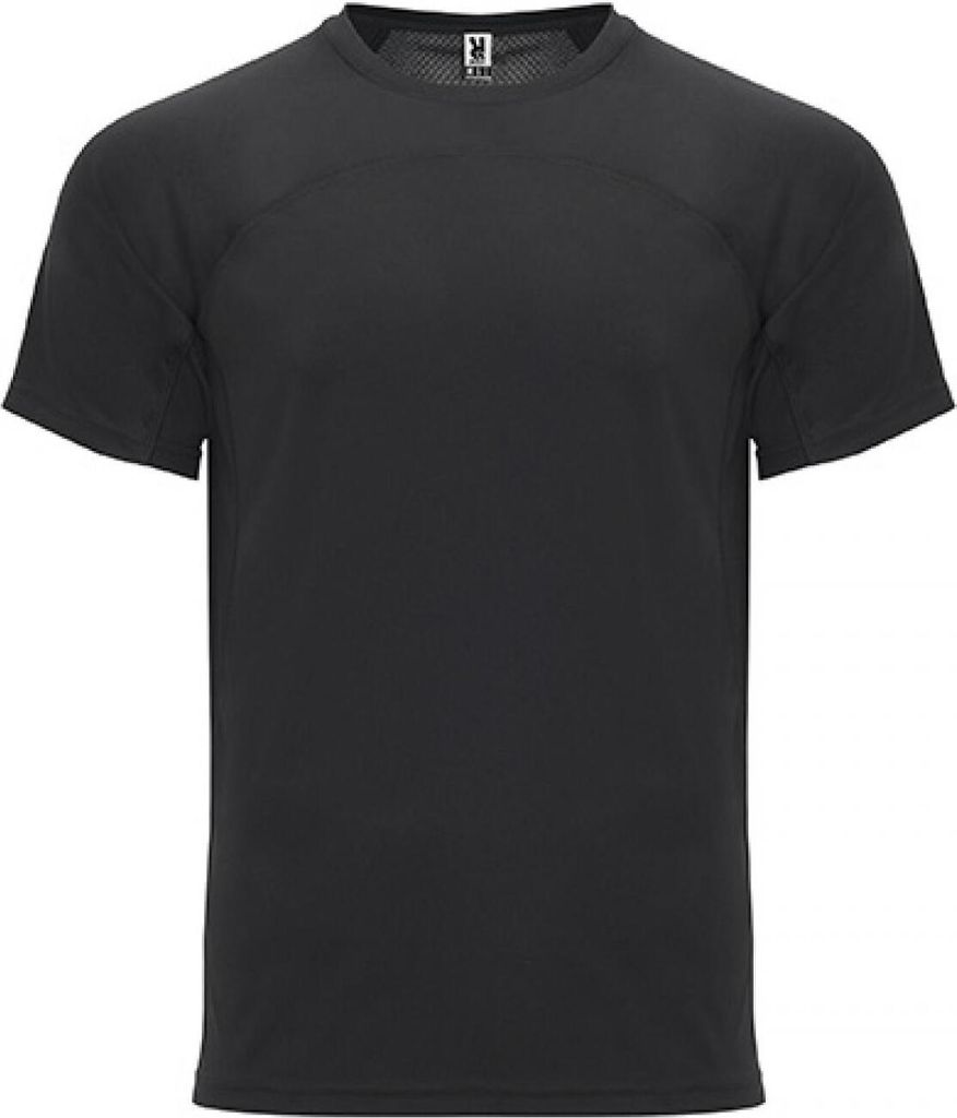 Roly CA6401 | Herren Monaco T-Shirt, schnelltrocknend, atmungsaktiv - Farbe: Black 02 - Größe: M