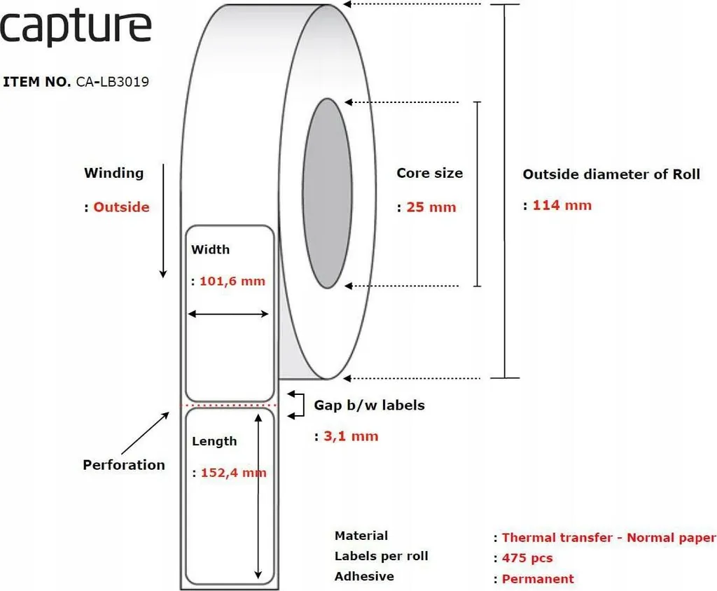 Étiquette 101,6x152,4 Noyau 25 mm : Évitez les Problèmes de Bordereaux