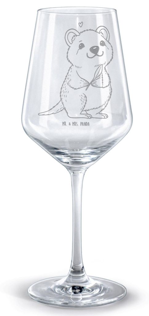 Mr. & Mrs. Panda glas für rotwein Quokka Happy - Transparent - Geschenk, weinglas graviert, Dinge Erledigen, graviertes, Verschieben, Aufschieberi...