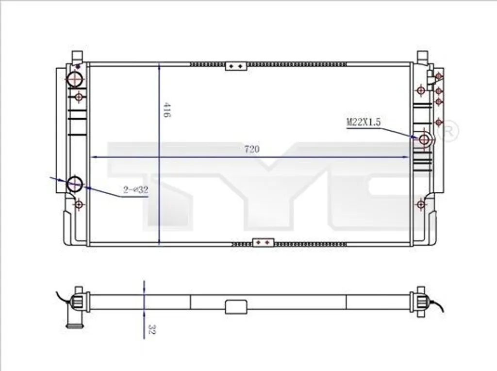 Radiateur refroidissement moteur anti-fuite pour éliminer la surchauffe T4