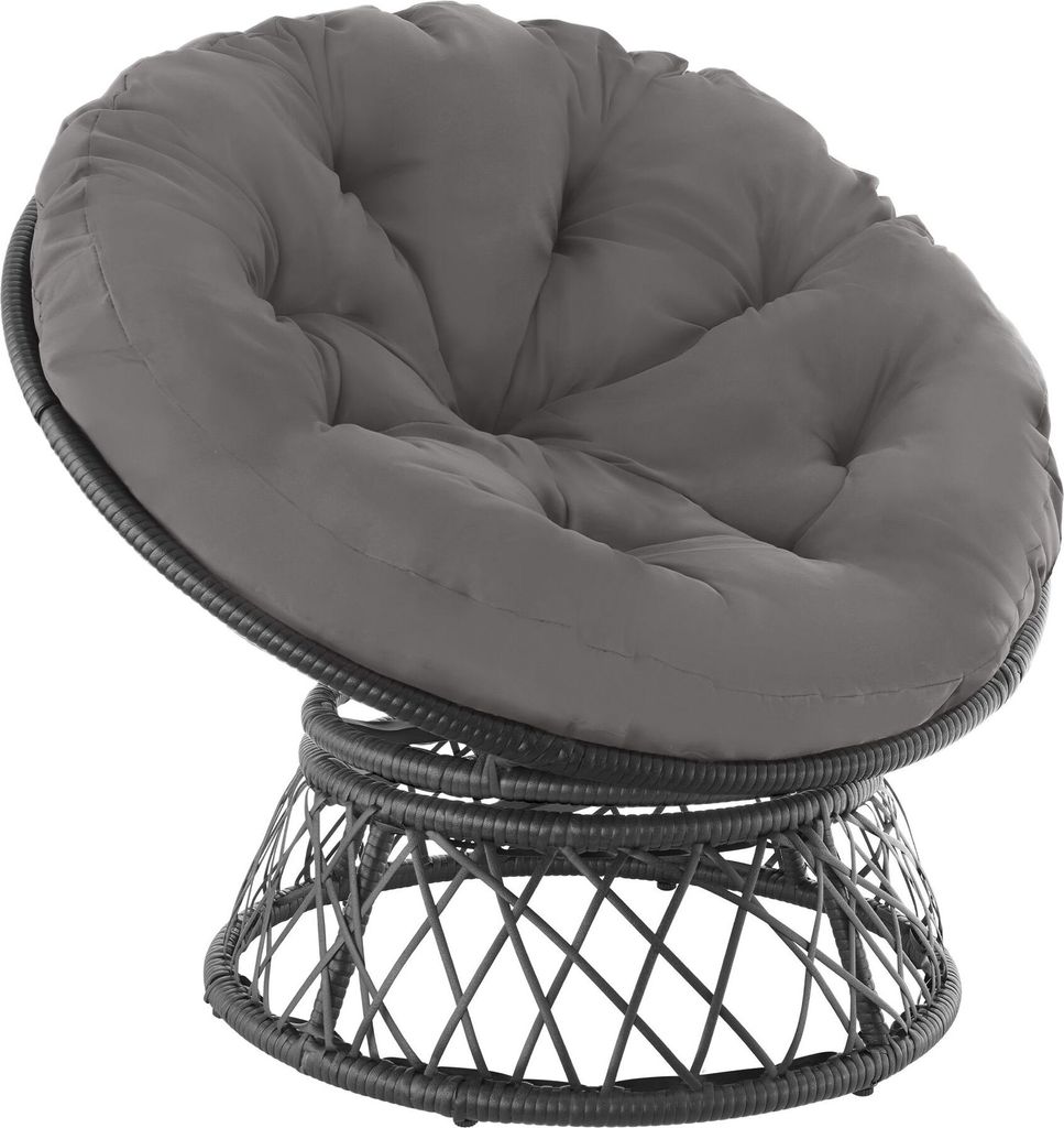 tectake Rattansessel Gargano drehbar 92 x 80 x 80,5 cm