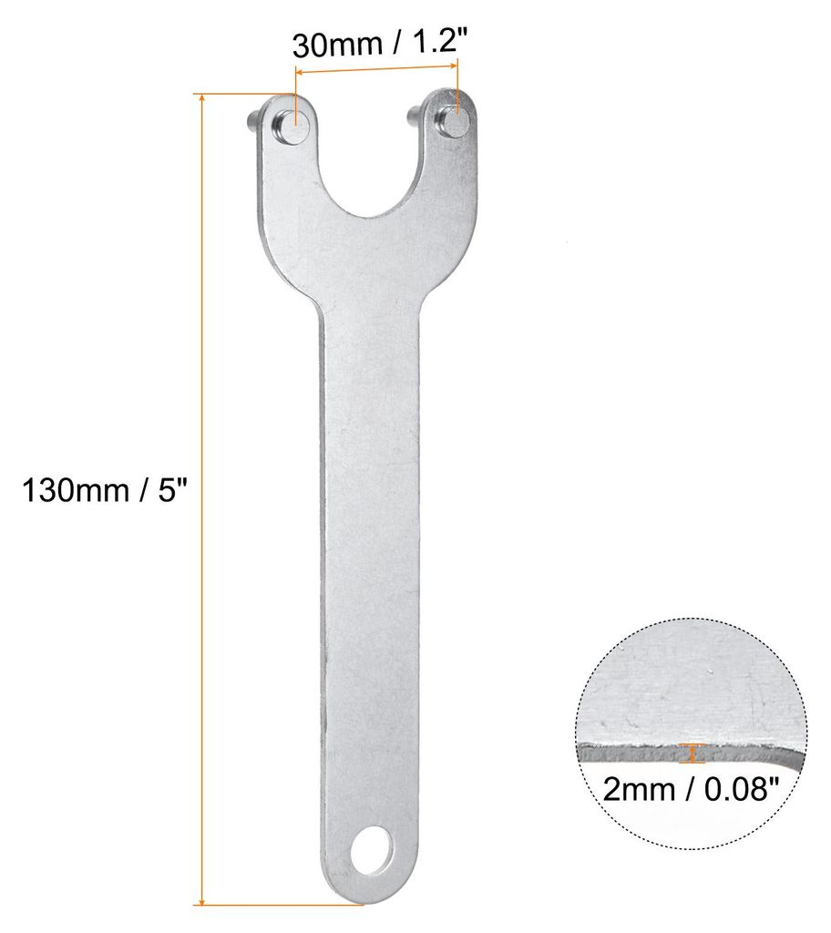 2 Stš¹ck Winkelschleifer-Schlš¹ssel 30mm Mitte 2mm Dicke Metall-Sperrmutter Ersatzschlš¹ssel Spanner