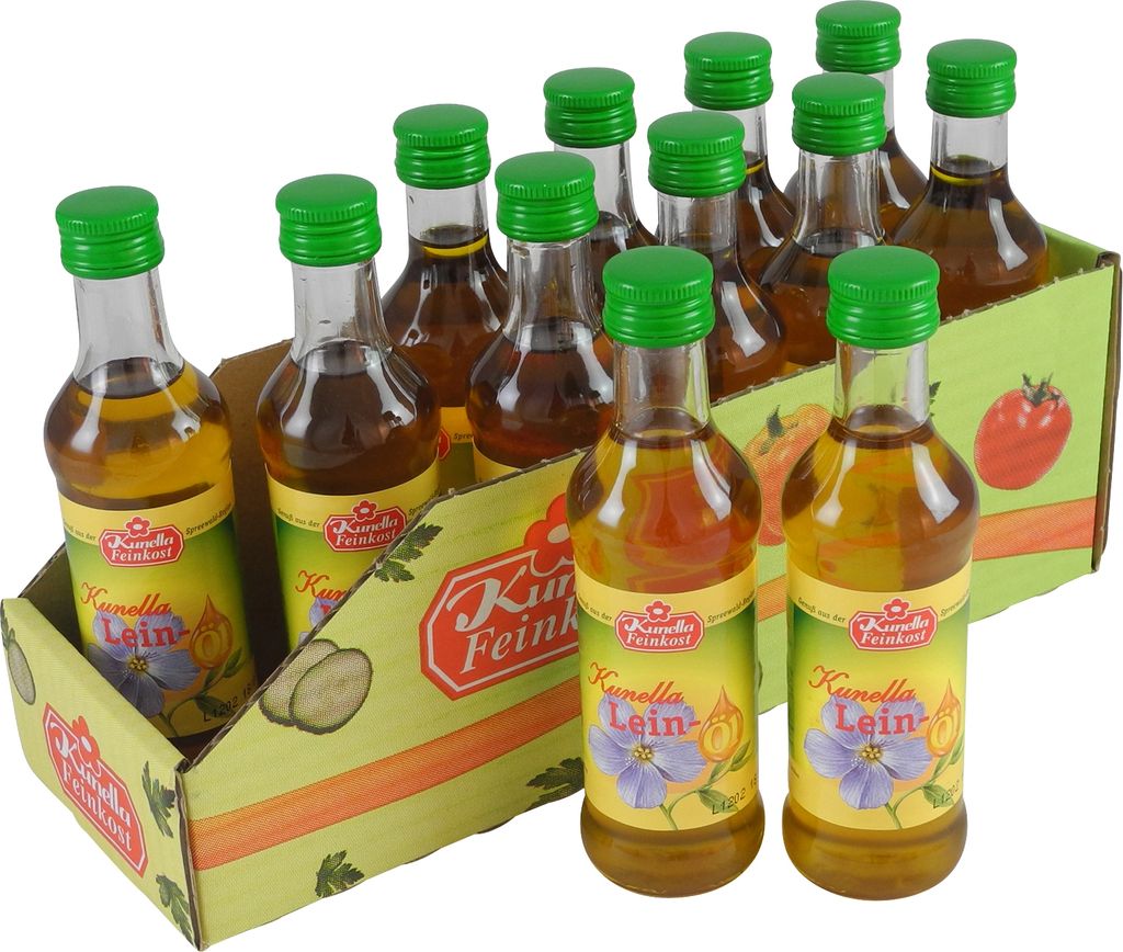 Leinöl von Kunella Feinkost - 12er Pack (12 Flaschen à 100 Produktbild 