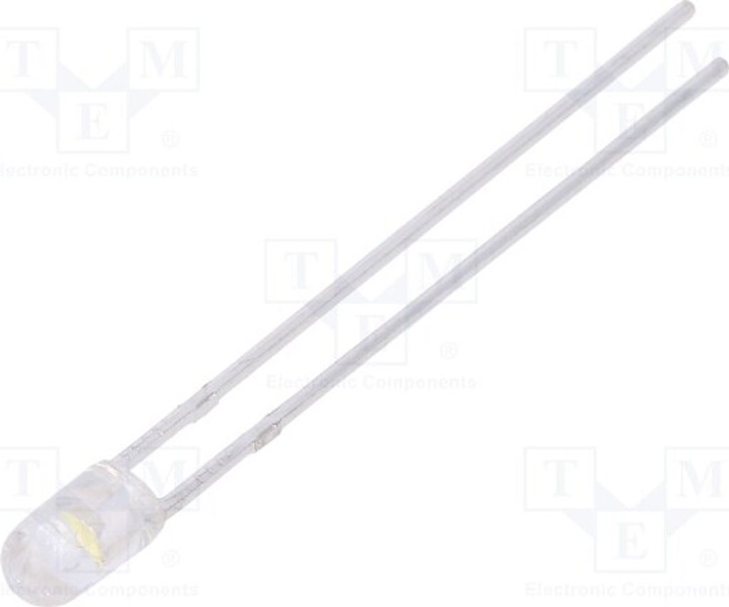 5x LED kaltweiß 3mm 5000÷8500mcd 30° ohne Flansch LL-304WC2J-W2-3PD LED Dioden T