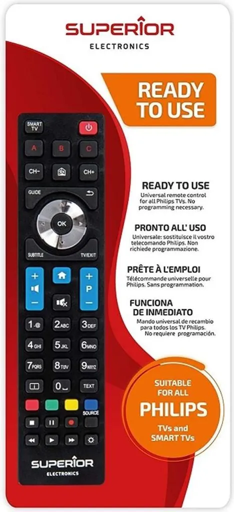 Telecomando Universale Superior SUPTRB010 per Smart TV Philips Nero