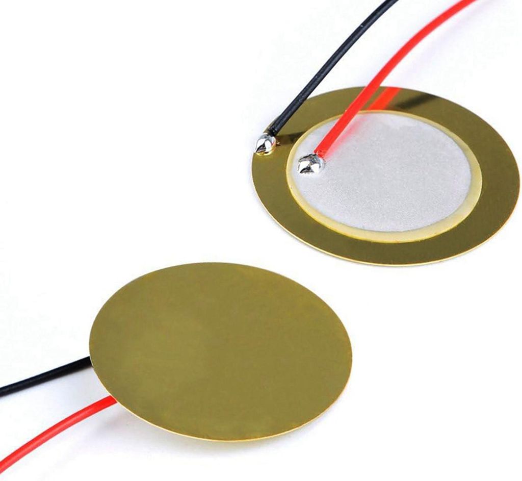 15 Stück Piezo-Tonabnehmer, 35-mm-Verstärkerscheiben, Scheibenwandler, Kontaktmikrofon-Trigger-Soundsensor mit 10-Zoll-Kabeln für Akustikgitarre...