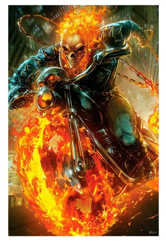 Déco Murale Marvel Cosmic Ghost Rider 61x41 cm - Idée Cadeau Collector