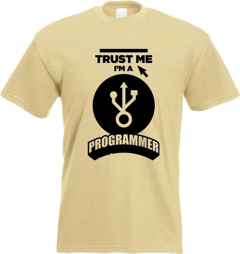 Kiwistar - T-Shirt - Khaki - Trust me, im a Programmer Motiv Bedruckt Funshirt Design Print - mit Motiv Bedruckt - Funshirt Design - Sport - Freize...