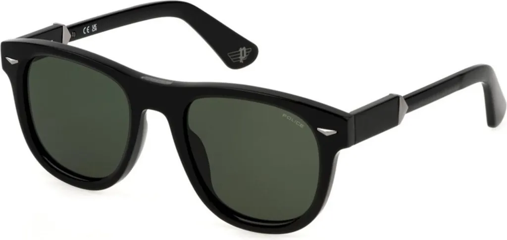 Police SPLL87E 52700V: Occhiali da Sole Phantos Acetato Nero e Verde