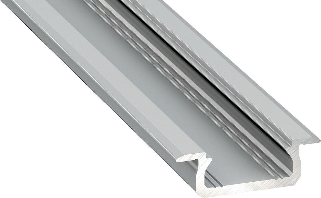 LED Aluminium Profil Leiste Silber | Typ Z Vielseitig einsetzbar | Mit Endkappe | Schwarz Abdeckung | 1m