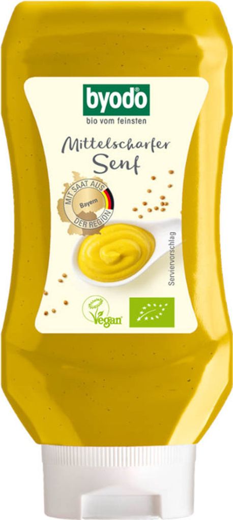 BYODO Mittelscharfer Senf in der PET-Flasche (300 ml)