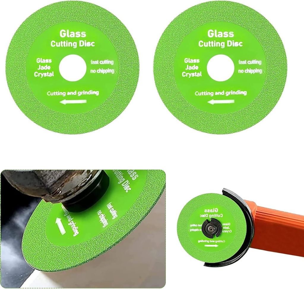 Glasscheiben-Trennscheibe, 2-teilige Glas-Trennscheibe für Tronçonner Le Verre Meule à Lame de Scie Mince-Winkelschleifer-Trennscheibe, für Car...