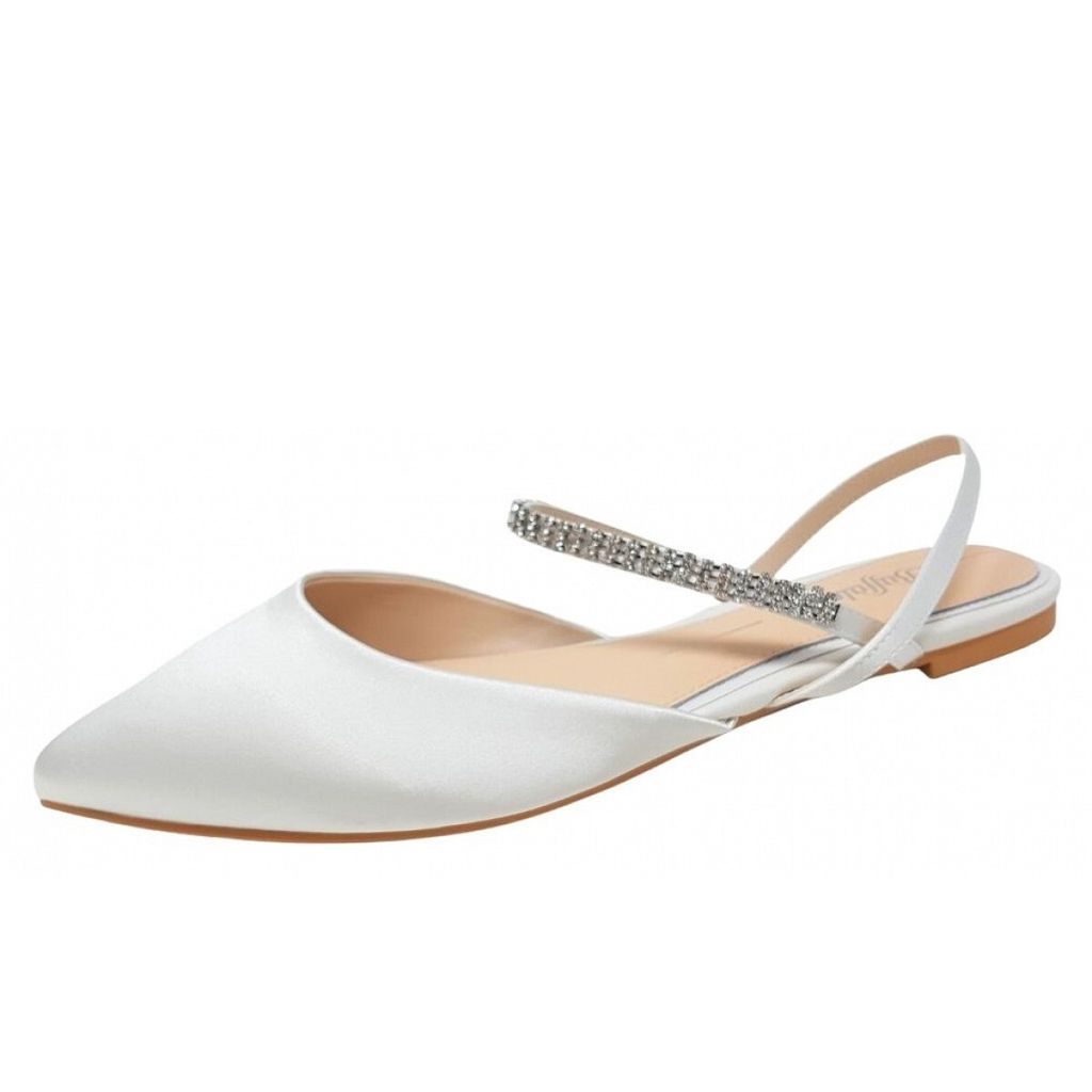 Buffalo Emilia-Hochzeitsschuhe Damen Sling Sandaletten in Weiß, Größe 37