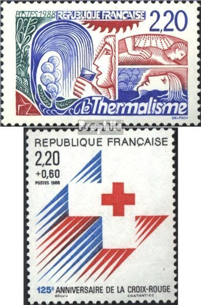 Briefmarken Frankreich 1988 Mi 2691,2692A (kompl.Ausg.) postfrisch Kur