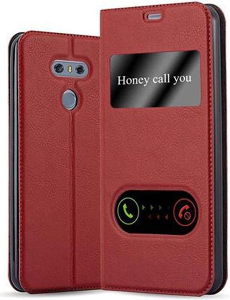 Cadorabo Schutzhülle für LG G6 Hülle in Rot Handyhülle Book Case Cover Etui