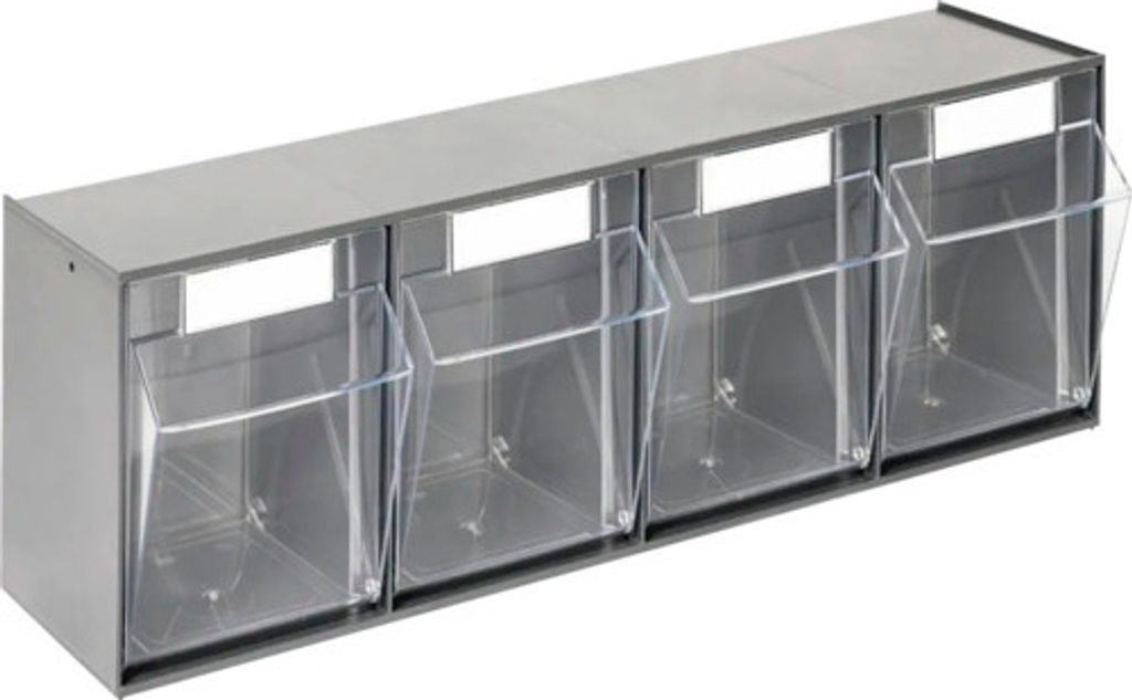 INDUSTRIAL Kleinteilemagazin 4-fach 60 x 20,7 x 13,7 cm Produktbild 