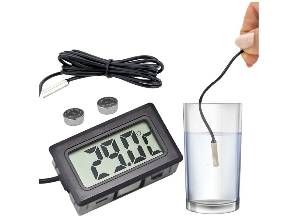 Elektronisches Digitalthermometer Mit Präzisionssonde Schwarz
