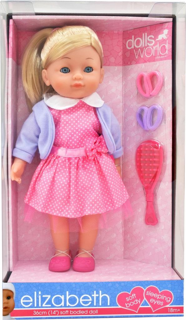 Elizabeth Puppe, 36 cm, realistische Gesichtszüge, weicher Körper