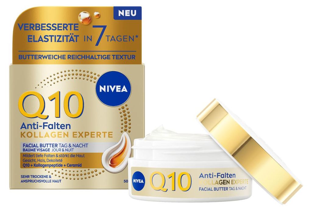 NIVEA Q10 Anti-Wrinkle Collagen Expert, Tages- & Produktbild 