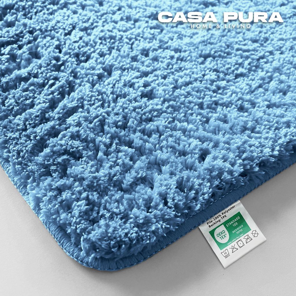 Tappetini da bagno | Sky Uni | Sky Blue | 70x120 cm Immagine del prodotto 