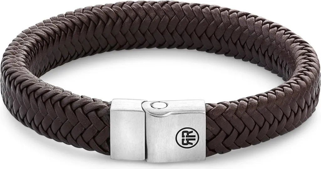 Cinturino Orologio 21mm Pelle Marrone Opaca Spina di Pesce XL