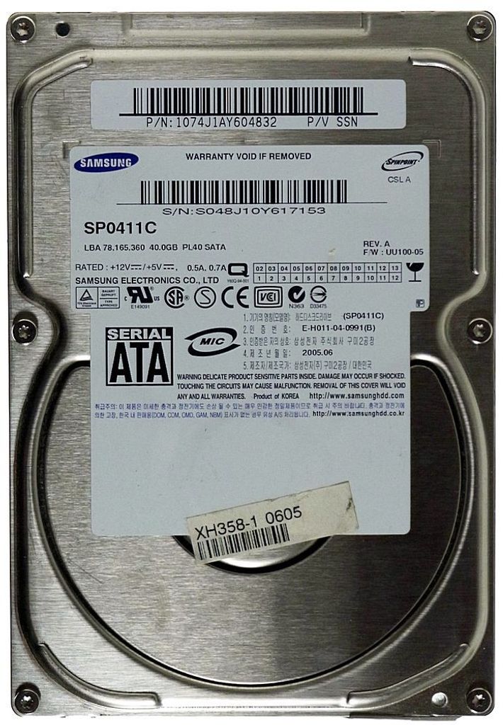 40GB HDD Samsung SP0411C SATA ID7136