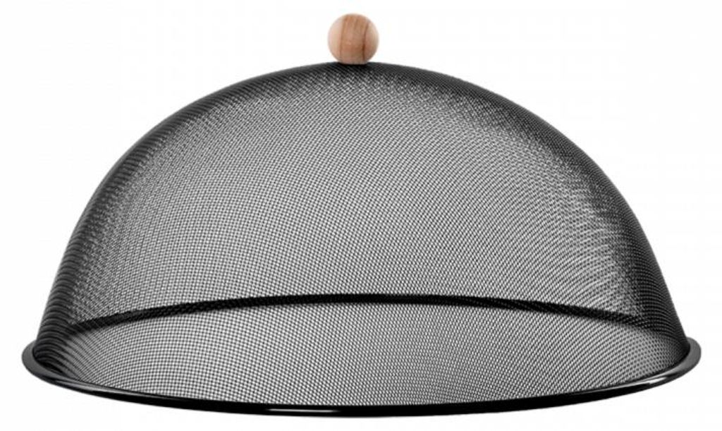 Cloche Alimentaire - Noir - L - D43 x H 21,7 cm - Fer, Image du produit 