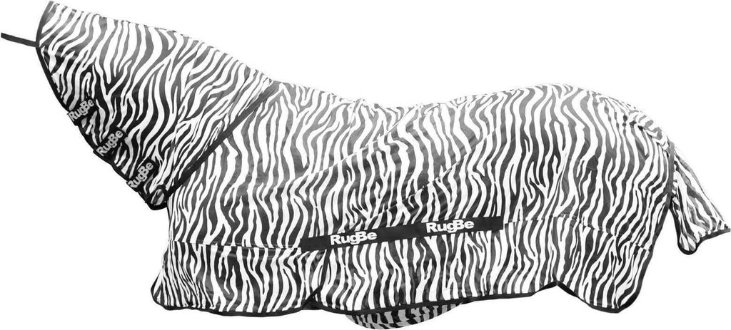 RugBe vliegdeken, RugBe Zebra model, met halsstuk, 145 cm Productafbeelding 
