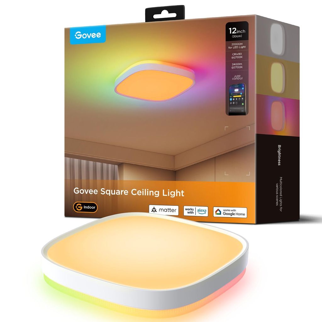 Govee Deckenlampe RGBIC Smart für Wohnzimmer Küche Flur, 30cm
