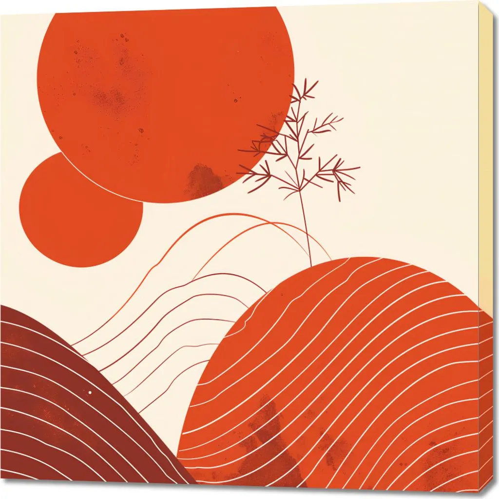 Quadro Calore del Rosso 90x90 cm: L'Arte che Scalda il Tuo Ambiente