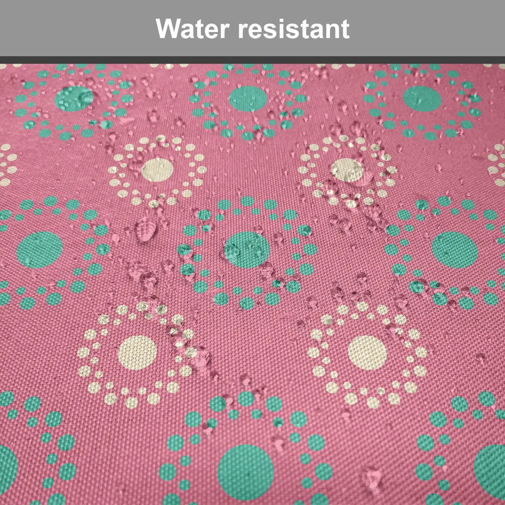 ABAKUHAUS Cuscini floreali per sedie da sala da pranzo, motivi floreali grandi e piccoli, cuscini decorativi impermeabili con cinturini per sedie da cucina, 40 cm x 40 cm, confezione da 4, rosa, verde acqua, bianco - 3