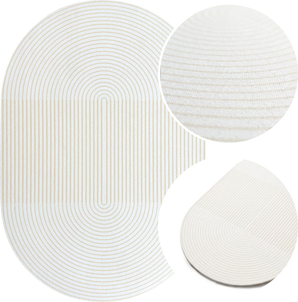 Dekorative Tischunterlage Servette Unter Teller Geometrische 30X45 Elure Beige