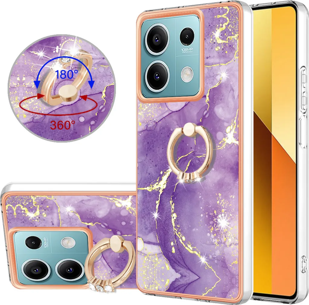 QIYIN Cover per Xiaomi Redmi Note 8T, Custodia in Silicone Colorato Ultra Sottile da Donna, Case Antiurto Morbido con Cornice in Oro (Bianco