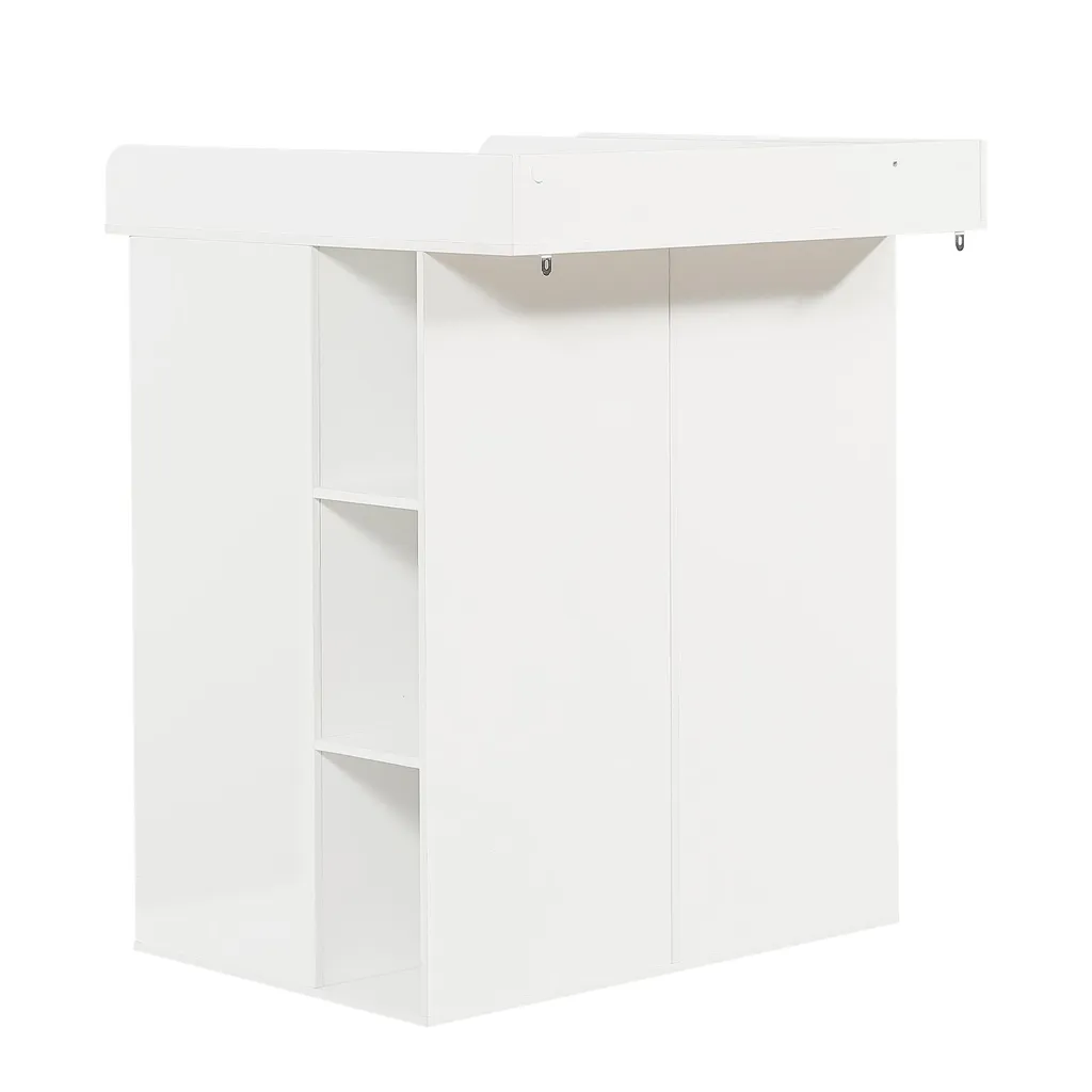 Commode à langer blanche Flieks : 3 tiroirs et étagères modulables - 12