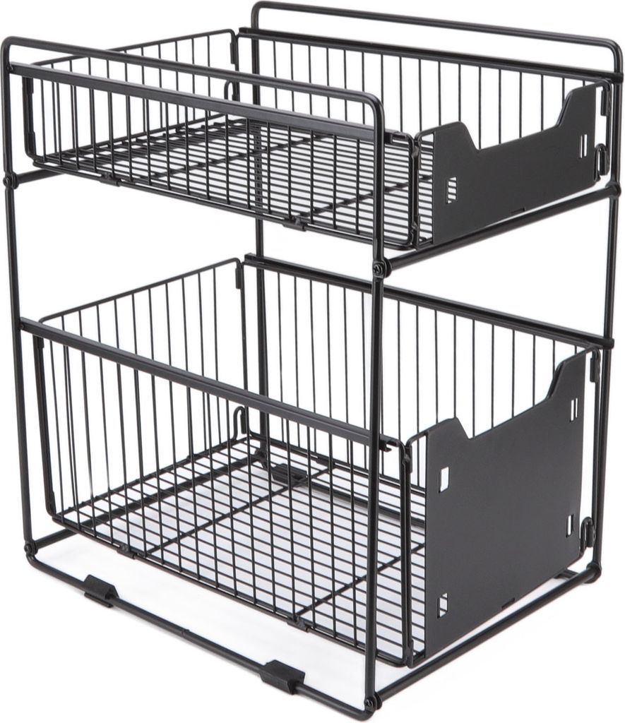 2 Tier unter Waschbecken Schrank Organizer Schiebeschublade abnehmbar faltbar unter Schrank Lagerung für Küchen Badezimmer