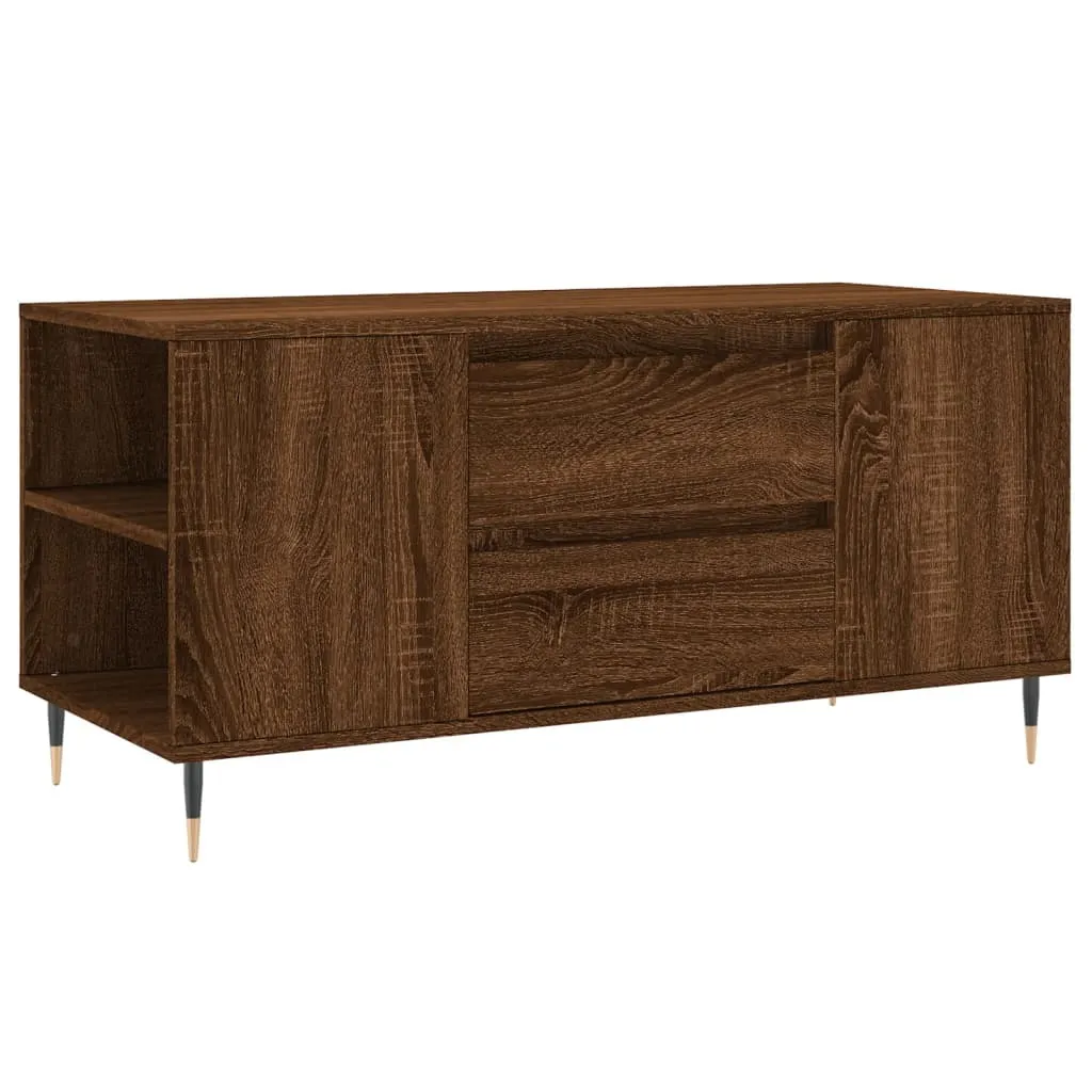 Tavolino Salotto SYFAX™ Rovere Marrone 102x44,5x50 cm Multistrato