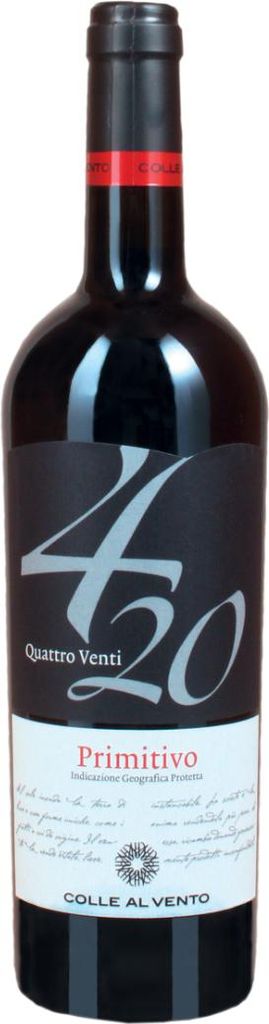 Colle al Vento Primitivo Salento IGP Rotwein trocken 750ml Produktbild 