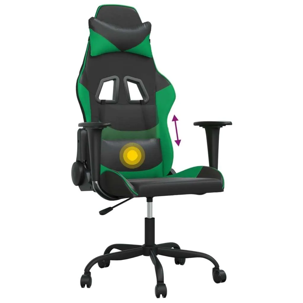 Sedia Gaming Massaggio Verde Nera - Comodità al Miglior Prezzo