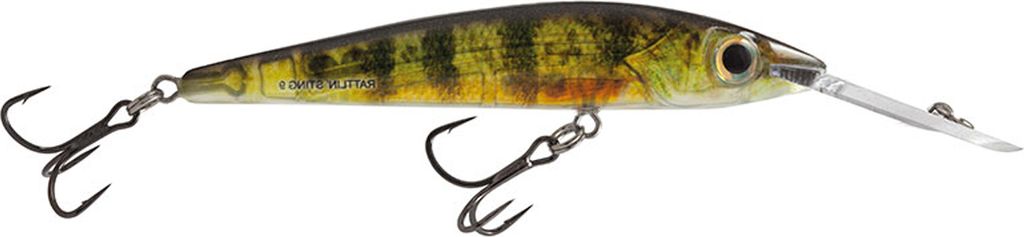 Salmo Rattlin Sting Deep Runner RS9DR 9cm Wobbler, Salmo Farben:Real Yellow Perch