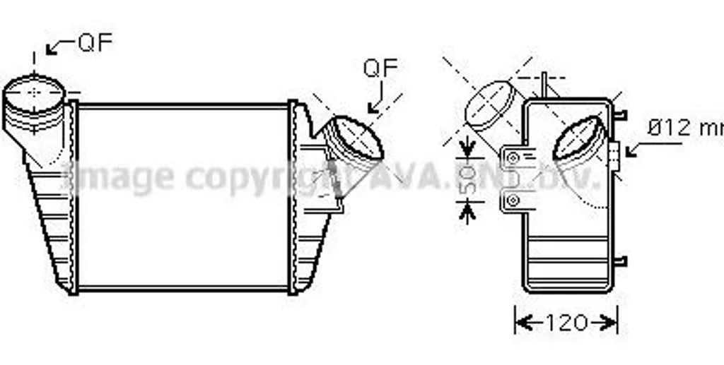 Intercooler de Suralimentation AVA VN4219 Compatible New Beetle VW