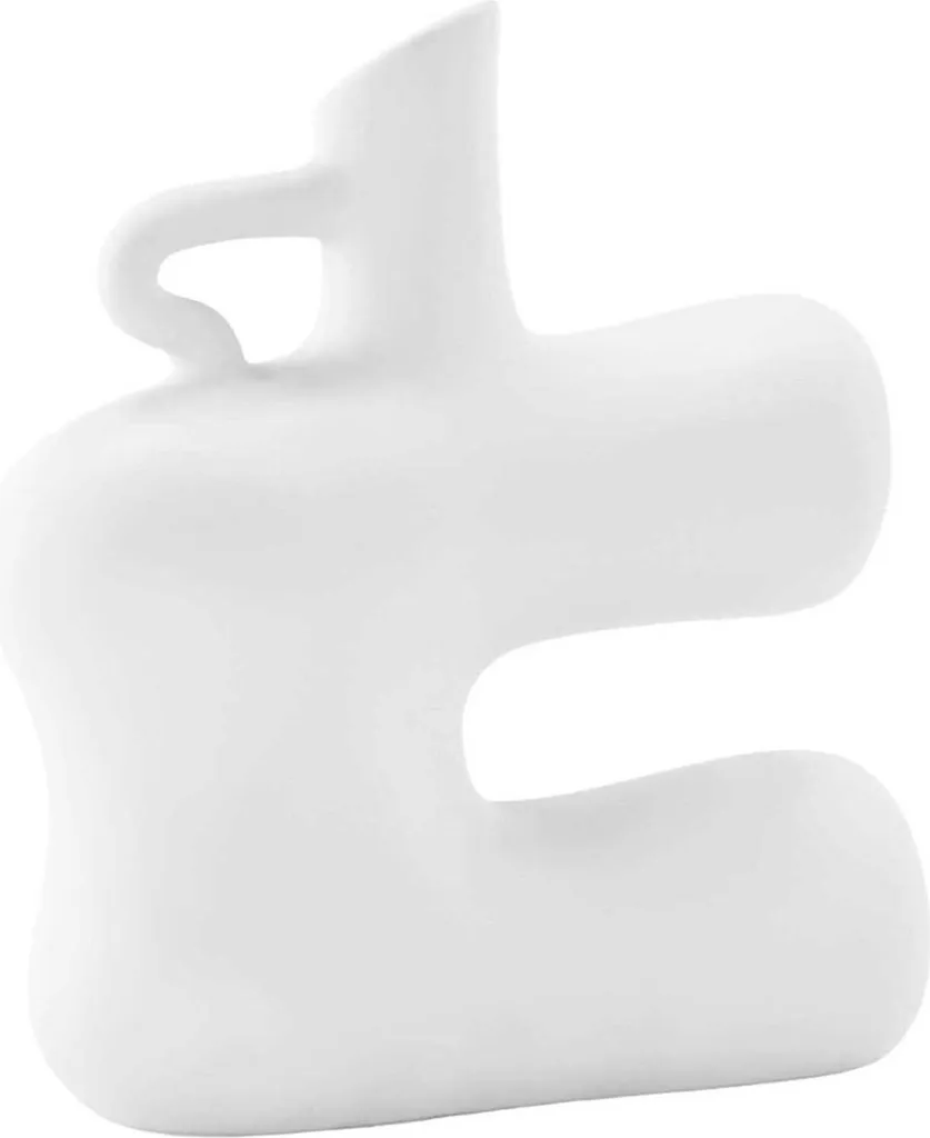 Vase Dity blanc en grès mat Venture Design pour intérieur chic et sobre