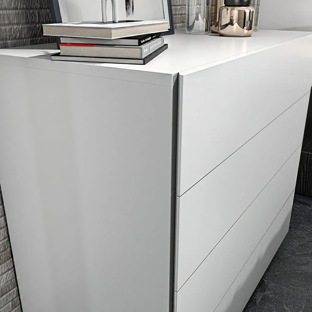 Buffet Bas et Commode de Rangement Blanche 90cm Skye Decor Lines - 3